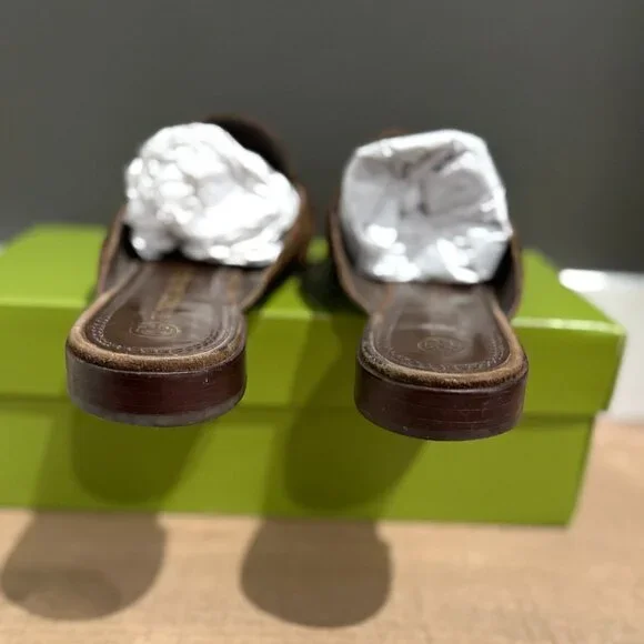 EUC | Tory Burch | Suede Chocolate Brown Mules | $100 - Picture 7 of 8